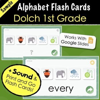 Decode Dolch 1ST GRADE Alphabet Flash Cards - Google Slides and ...