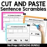 Decodeable Sentence Scrambles Cut and Paste | Science of Reading