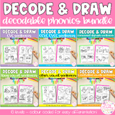 Decode and Draw Mini Books Decodable Phonics BUNDLE