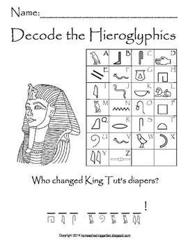 Preview of Ancient Egypt Code, Decode the Hieroglyphics