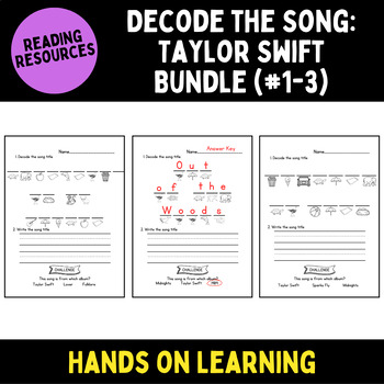 Preview of Decode the Song: Taylor Swift BUNDLE