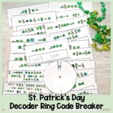 Decoder Ring St Patrick's Day Code Breaker Occupational Therapy