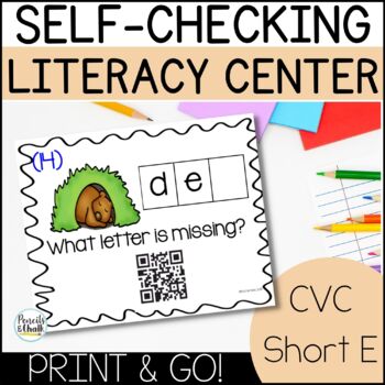 Preview of Spelling CVC Words Activities for Short E Words | Science of Reading Aligned