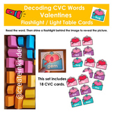 * FREE * Decoding CVC Words Valentines Flashlight / Light 