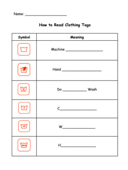 Preview of Decoding Clothing Tags - Guided Notes