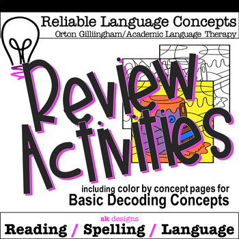 Preview of Decoding Concepts Review Activities for classroom home and distance learning