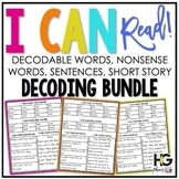 Decoding Drills | I CAN READ | Words, Nonsense Words, Read