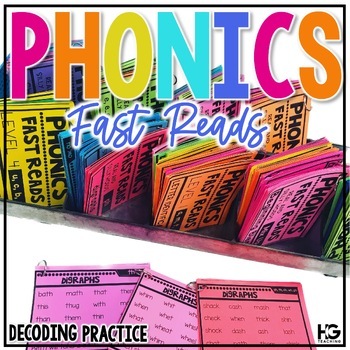 Preview of Phonics Fast Reads Decoding Drills | Real and Nonsense Word Fluency Practice