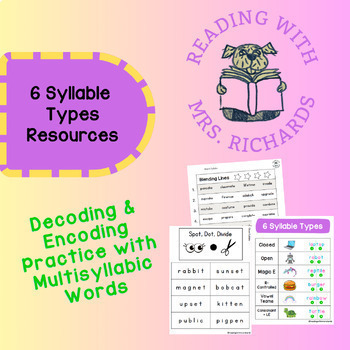 Preview of Decoding & Encoding Multisyllabic Words with the 6 Syllable Types