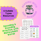 Decoding & Encoding Multisyllabic Words with the 6 Syllable Types
