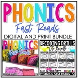 Phonics Fast Reads| Decoding Drills with Real & Nonsense W