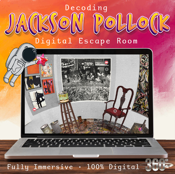 Preview of Decoding Jackson Pollock Digital Escape Room- Art Distance Learning