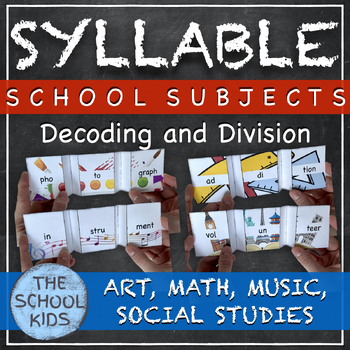 Preview of Decoding Multisyllabic Art Math Music Social Studies Words List Practice