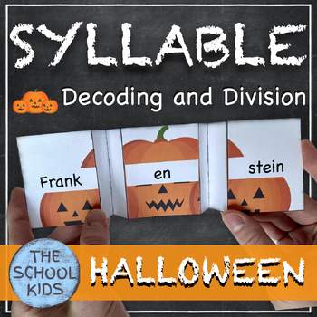 Preview of Decoding Multisyllabic Halloween Words List Syllable Practice