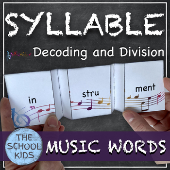 Preview of Decoding Multisyllabic Music Words List Syllable Practice