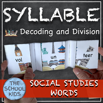 Preview of Decoding Multisyllabic Social Studies Words List Syllable Practice