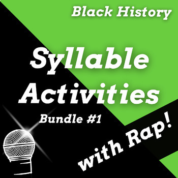 Preview of Decoding Multisyllabic Words Activities Black History Bundle