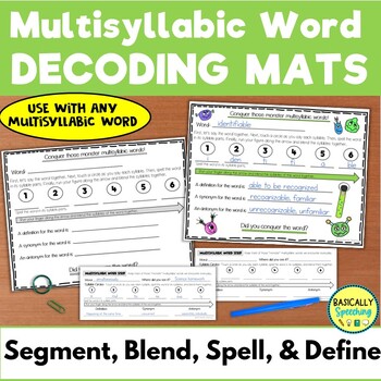Preview of Decoding Multisyllabic Words Activity Decoding Mats and Word Strips