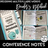 Decoding Multisyllabic Words DECODING CONFERENCE NOTES BOOKLET