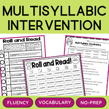 Preview of Multisyllabic Words Lists - Fluency & Vocabulary Bundle - Year-Long