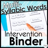 Preview of Decoding Multisyllabic Words Worksheets, Multisyllable Syllable Division Games
