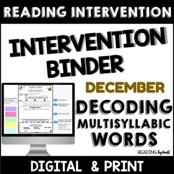 Preview of Decoding Multisyllabic Words READING INTERVENTION BINDER SCIENCE OF READING Dec 