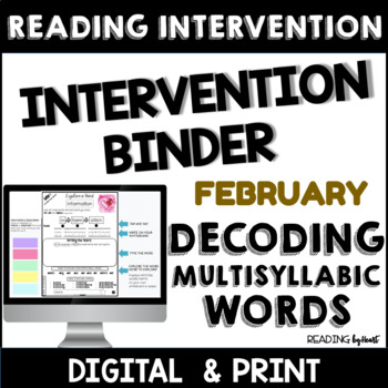 Preview of Decoding Multisyllabic Words READING INTERVENTION BINDER SCIENCE OF READING Feb 