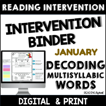Preview of Decoding Multisyllabic Words READING INTERVENTION BINDER SCIENCE OF READING Jan 