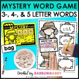 Mystery Words Decoding Phonics Word Work Game for Kinderga