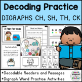 Decoding Practice Kindergarten | Digraphs | Decodable Read