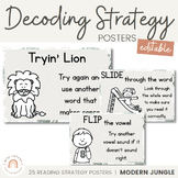 Decoding Reading Strategies Posters | Modern Jungle  Engli