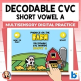 Decoding Short Vowel a CVC Words Digital Activity