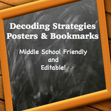Decoding Strategies Posters & Bookmark {editable}