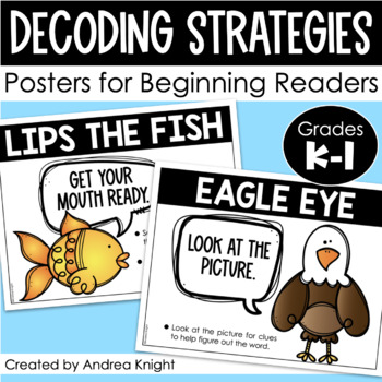 Preview of Decoding Strategies - Reading Strategy Posters for K-1