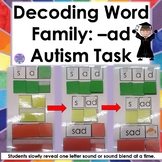 Word Family AD Decoding Task for Autism and Special Education