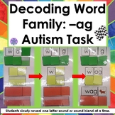 Word Family AG Decoding Task for Autism and Special Education