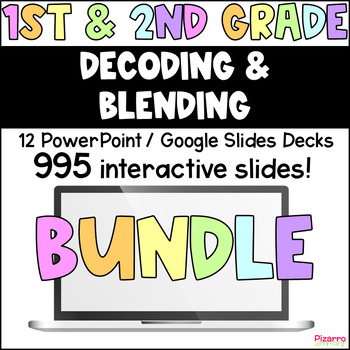 Preview of Decoding and Blending Reading Slides | 1st 2nd Grade SOR | 995 SLIDE BUNDLE