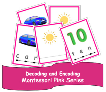 Preview of Decoding and Encoding- Montessori Pink Series Activity