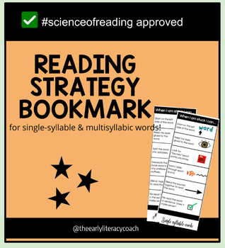 Preview of Decoding strategies bookmark (science of reading approved!)