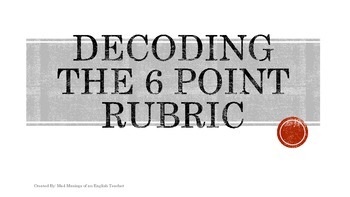 Preview of Decoding the NJASK 6 Point Holistic Rubric