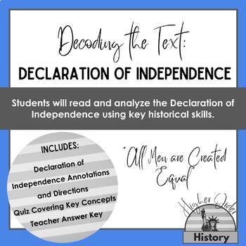 Preview of Decoding the Text: Declaration of Independence