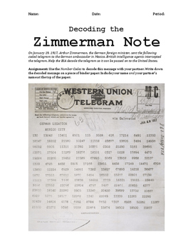 Decoding the Zimmerman Note by Activity Based Learning TpT