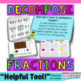Decompose Fractions : 3rd 4th Grades Understanding Decompo