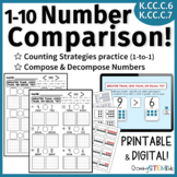 Decompose Numbers & Compare 1-10: 'Greater than, Less than