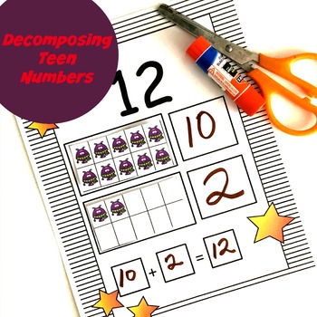 Preview of Decompose Numbers from 11 - 19 | K.NBT.A. | Grade Pre K - 1