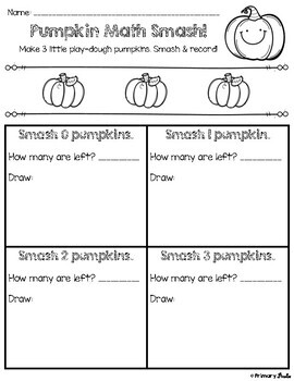 Decomposing 5: Pumpkin Math Smash by Primary Pearls | TPT