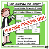 Decomposing Composite Shapes Sample Freebie - Includes Dis
