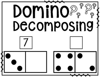 Preview of Decomposing Dominoes - Visual Number Bond Worksheets