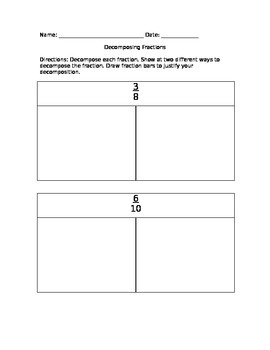 Preview of Decomposing Fractions