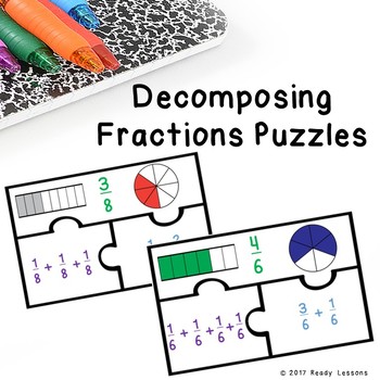 Preview of Decomposing & Add Fractions with Like Denominator Game Activity 4th Grade 4.NF.3